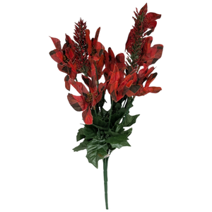18-Inch Plaid Poinsettia Bush