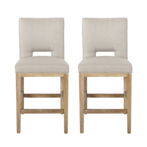 27 Inch Counter Stools, Set of 2, Fabric