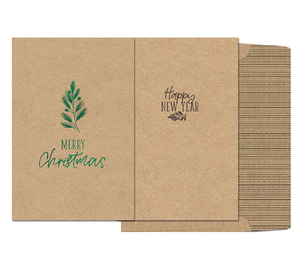 Winter Birch Boxed Cards – Kraft Pine & New Year Duo