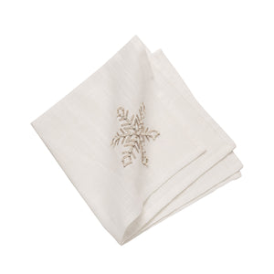 Champagne Snowflake Napkin