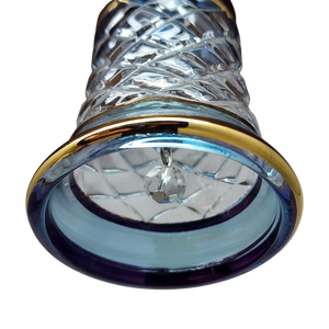 Gold Cut Etched Bell - Blue