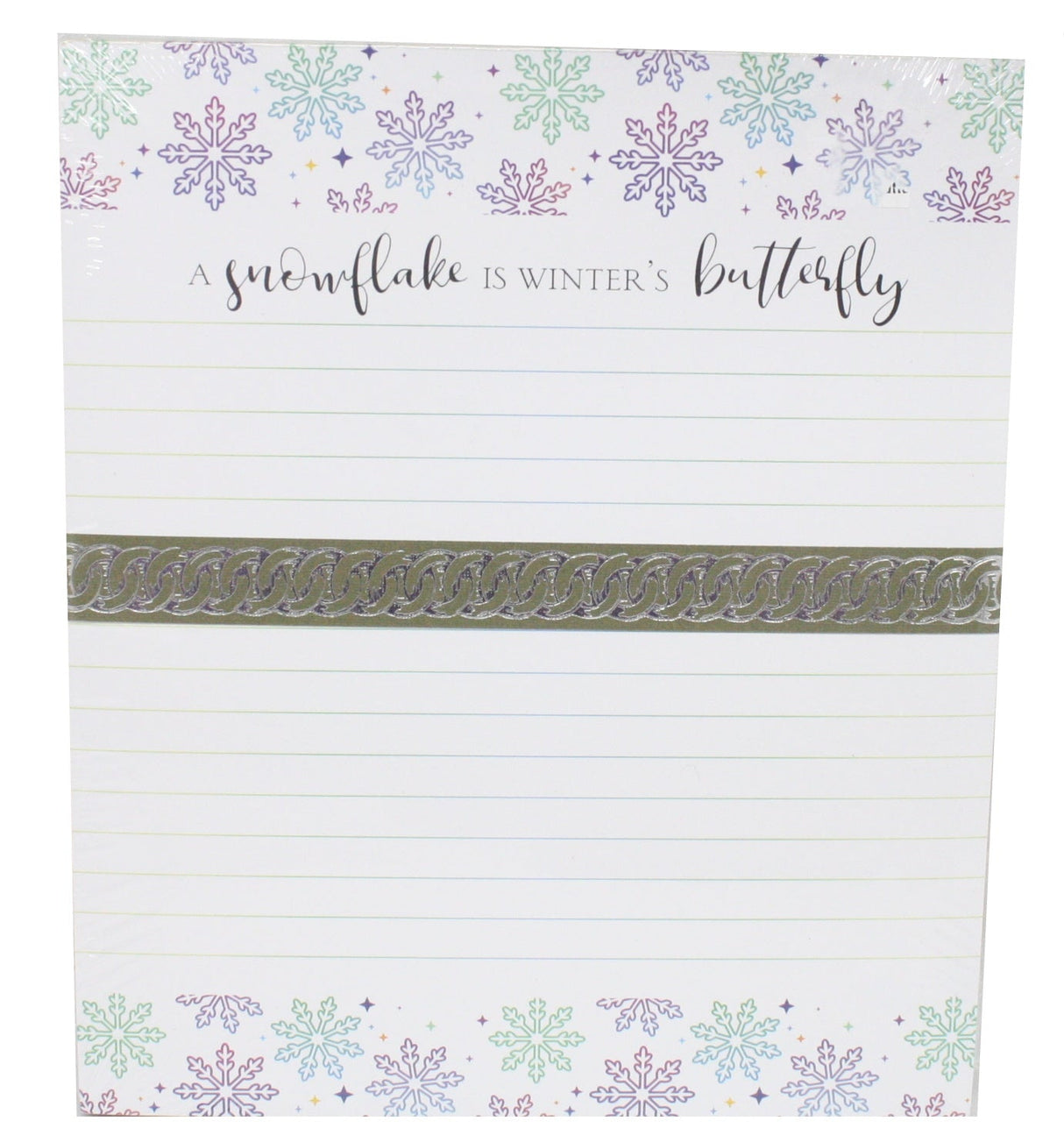 Holiday Reminder Notepad - Snowflake, Winters Butterfly