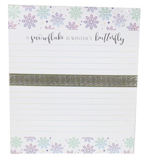 Holiday Reminder Notepad - Snowflake, Winters Butterfly