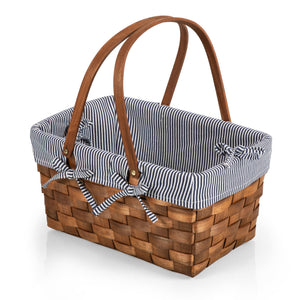 Kansas Handwoven Wood Picnic Basket