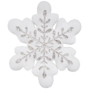 Glistening Snowflake Pillow - 16x18 inches