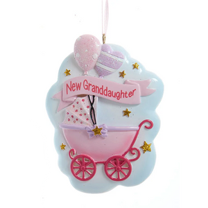New Granddaughter Baby Stroller Ornament