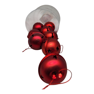 Jingle Bells (8 pack) - 50mm - Matt Red