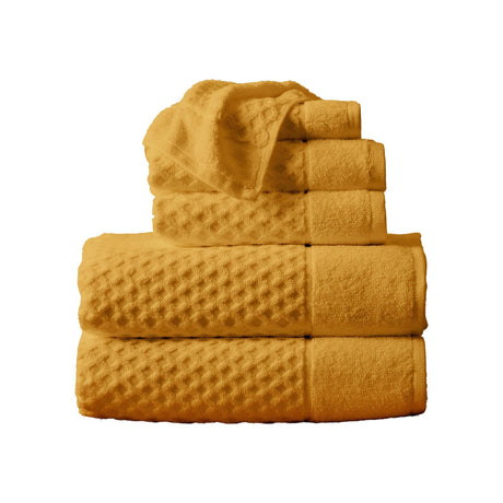 Cotton diamond waffle weave bath towel set - grayson collection