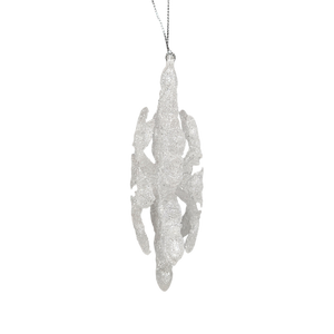 Frosted White Snowflake Ornament - 5 Inch