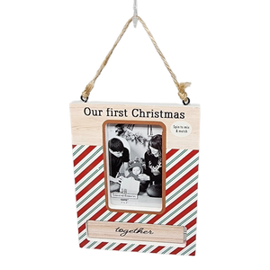 Spinning Frame Ornament - Our First Christmas