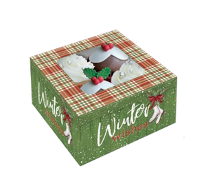 Bakery Box - 4 Cup Cakes or Cookies - Winter Wishes