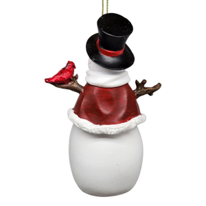 Berry Vine Snowman with Cardinal