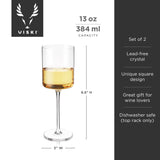 Laurel crystal white wine glasses viski®
