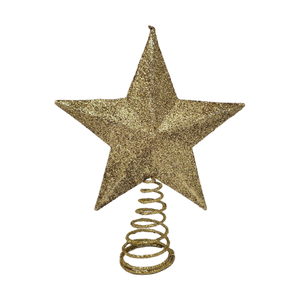 Mini Glitter Star Tree Topper - Gold