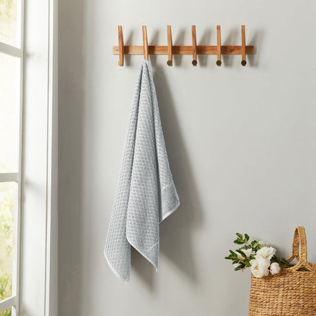 Cotton diamond waffle weave bath towel set - grayson collection