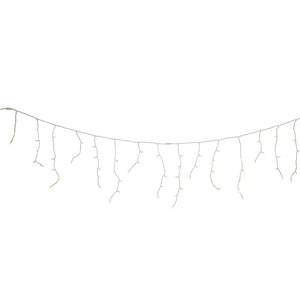 70-Light Warm White LED Icicle Light Set