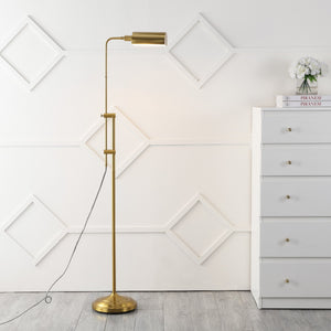 Zinnia industrial minimalist height - adjustable iron pharmacy led floor lamp - Tuesday Morning - Floor Lamps