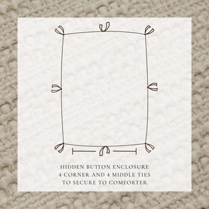 100% Cotton Waffle Weave Duvet Set - Mattea Collection