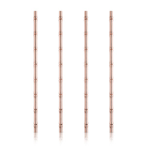 Pacific Bamboo Straws in Copper Set of 4
