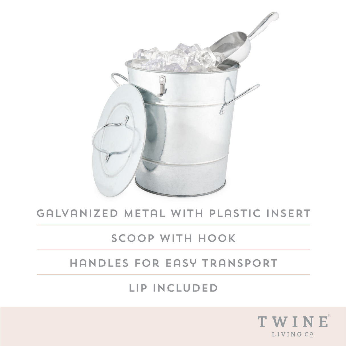 Galvanized metal ice bucket by twine®