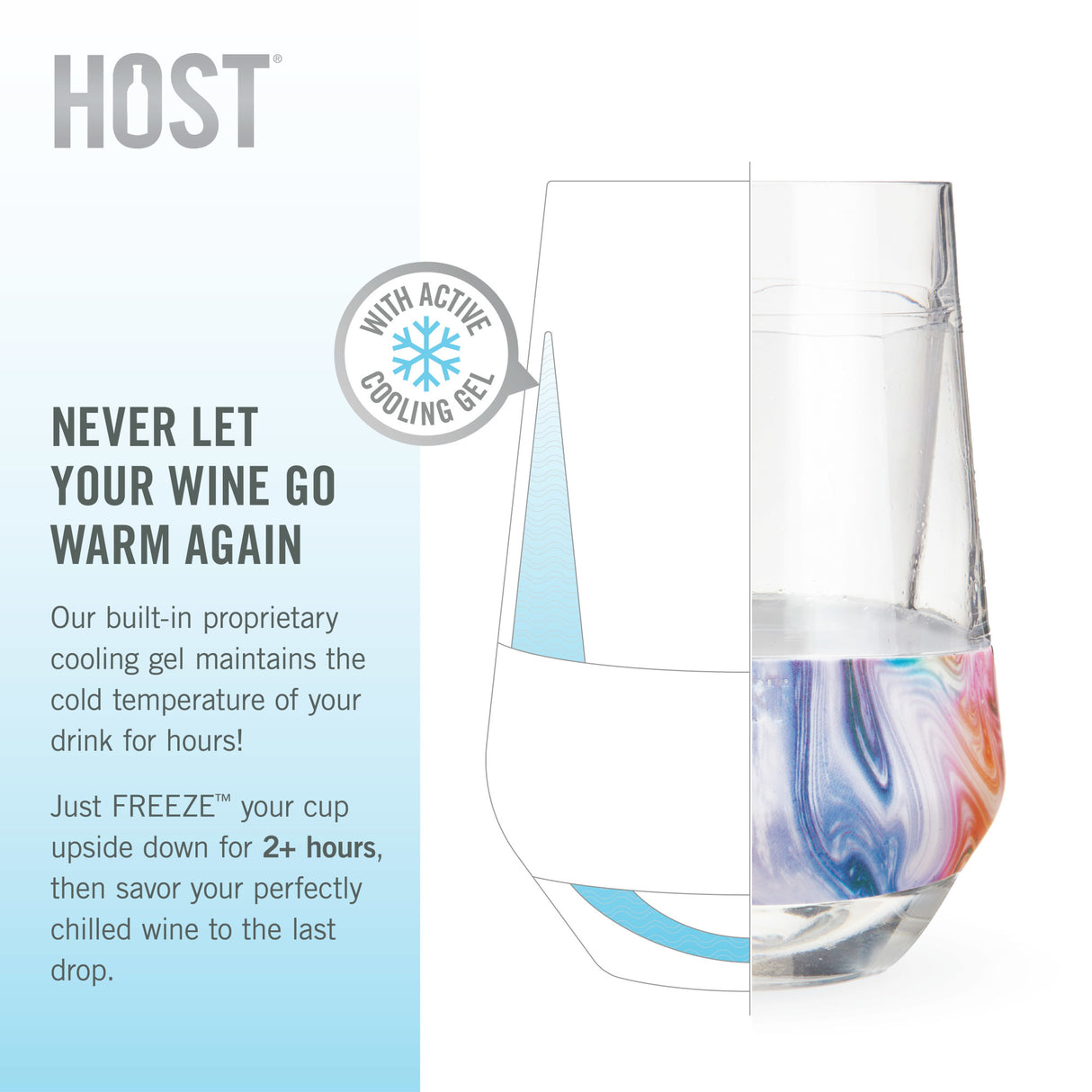 Wine freeze™ xl cup in unicorn by host®