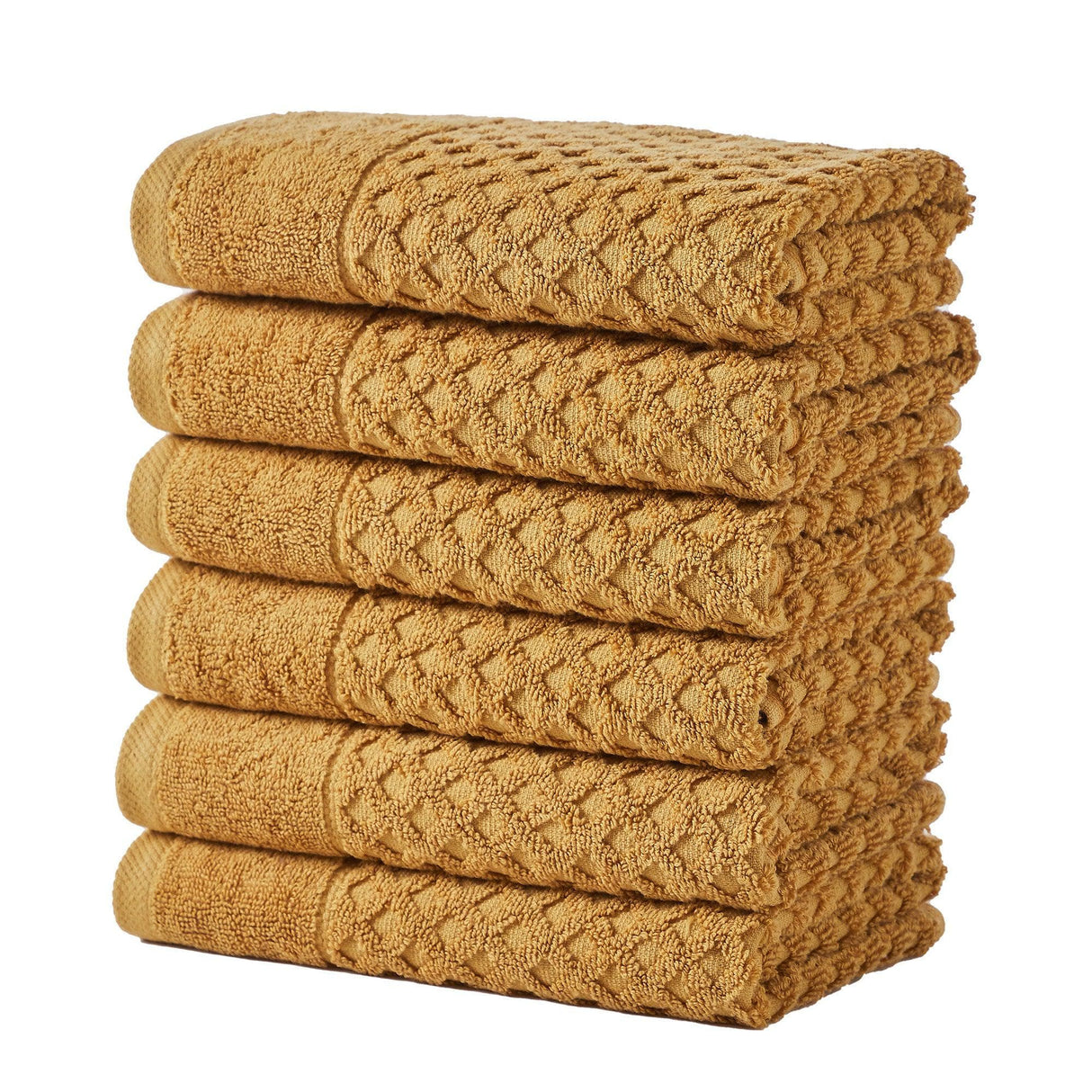 Cotton diamond waffle weave bath towel set - grayson collection