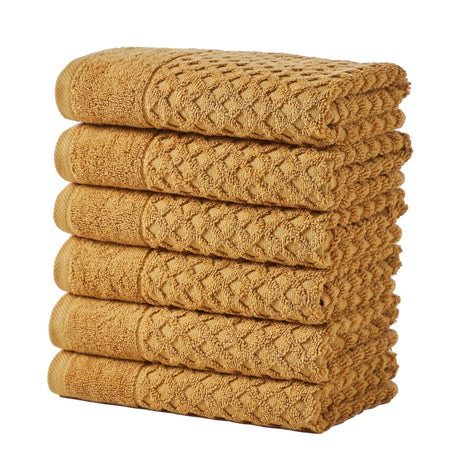 Cotton diamond waffle weave bath towel set - grayson collection