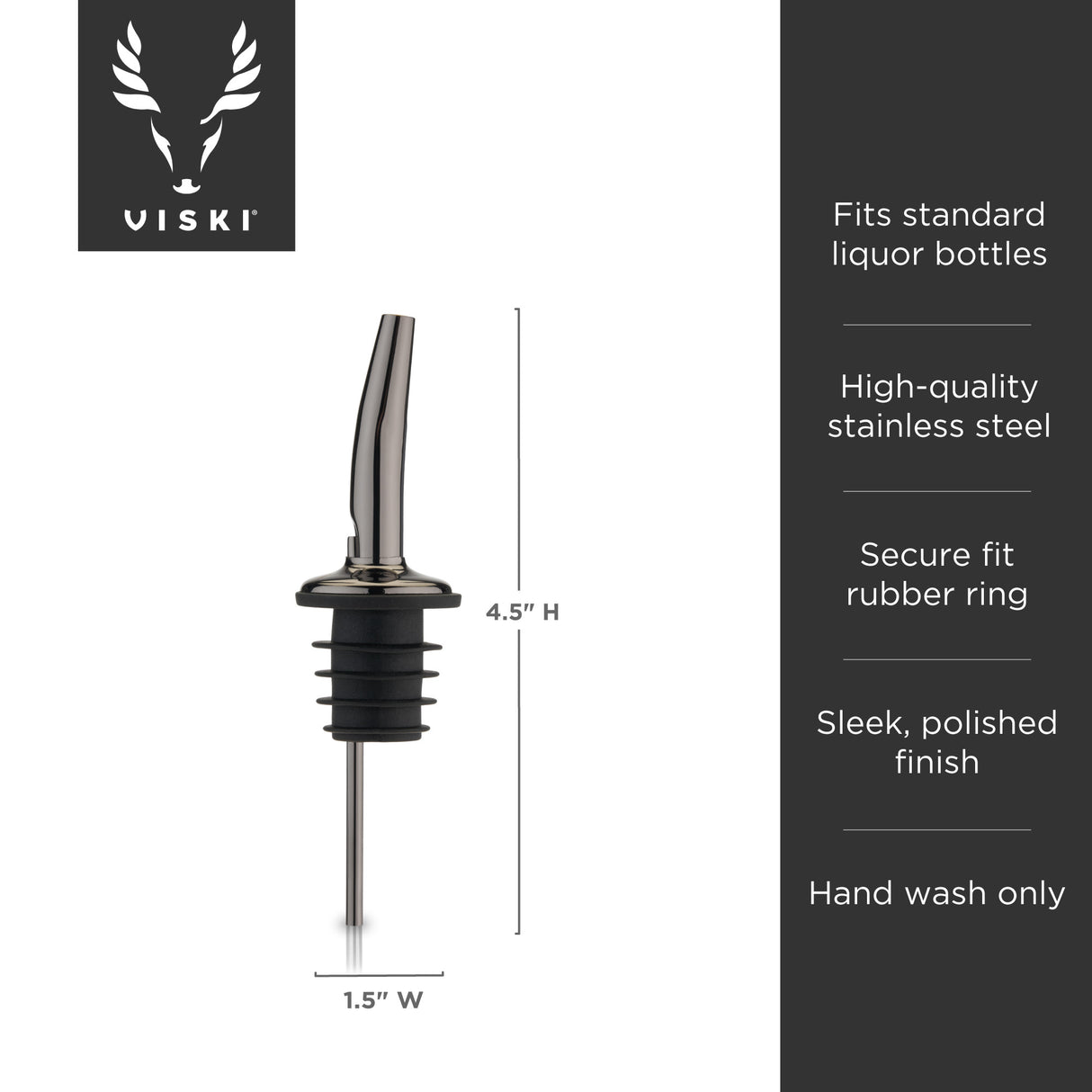 Gunmetal liquor pourer by viski®