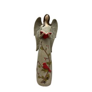 Cardinal And Book Angel Figurine