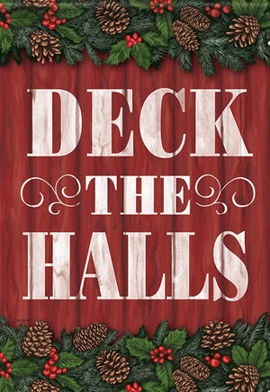 Large Double Sided House Flag - Christmas Garland