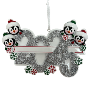 2025 Penguin Family of 4 Ornament