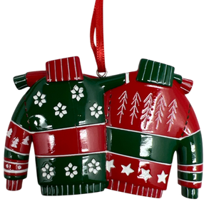 Christmas Sweaters Couples Ornament