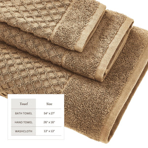 Cotton Diamond Waffle Weave Bath Towel Set - Grayson Collection