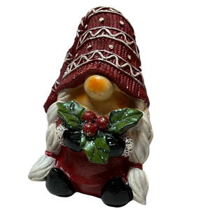 Mistletoe Holiday Gnome Figurine