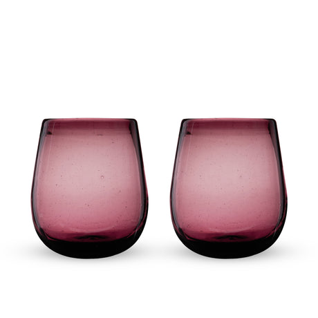 Rosado recycled stemless wine glass set by twine living