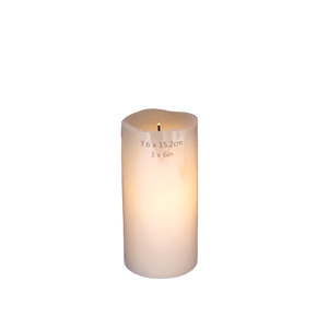 Wavy Edge Glow Wick Pillar Candle -