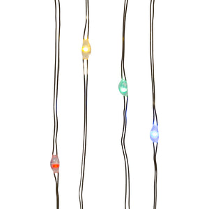 100-Light Battery Operated Multicolor Fairy Lights - Silver Wire
