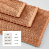 Cotton textured bath towel set - acacia collection