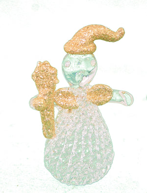 Spunglass Ornament - Gold Reindeer
