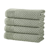Cotton diamond waffle weave bath towel set - grayson collection
