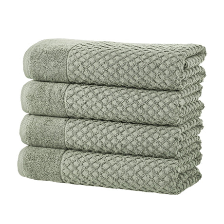 Cotton diamond waffle weave bath towel set - grayson collection