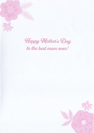 Love You Mom Floral Gingham - Mother's Day Card