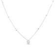 14K White Gold 1/3 Cttw Round Diamond Marquise Shaped Station Necklace - (H-I Color, Si1-Si2 Clarity) - 18" - Tuesday Morning-Necklaces