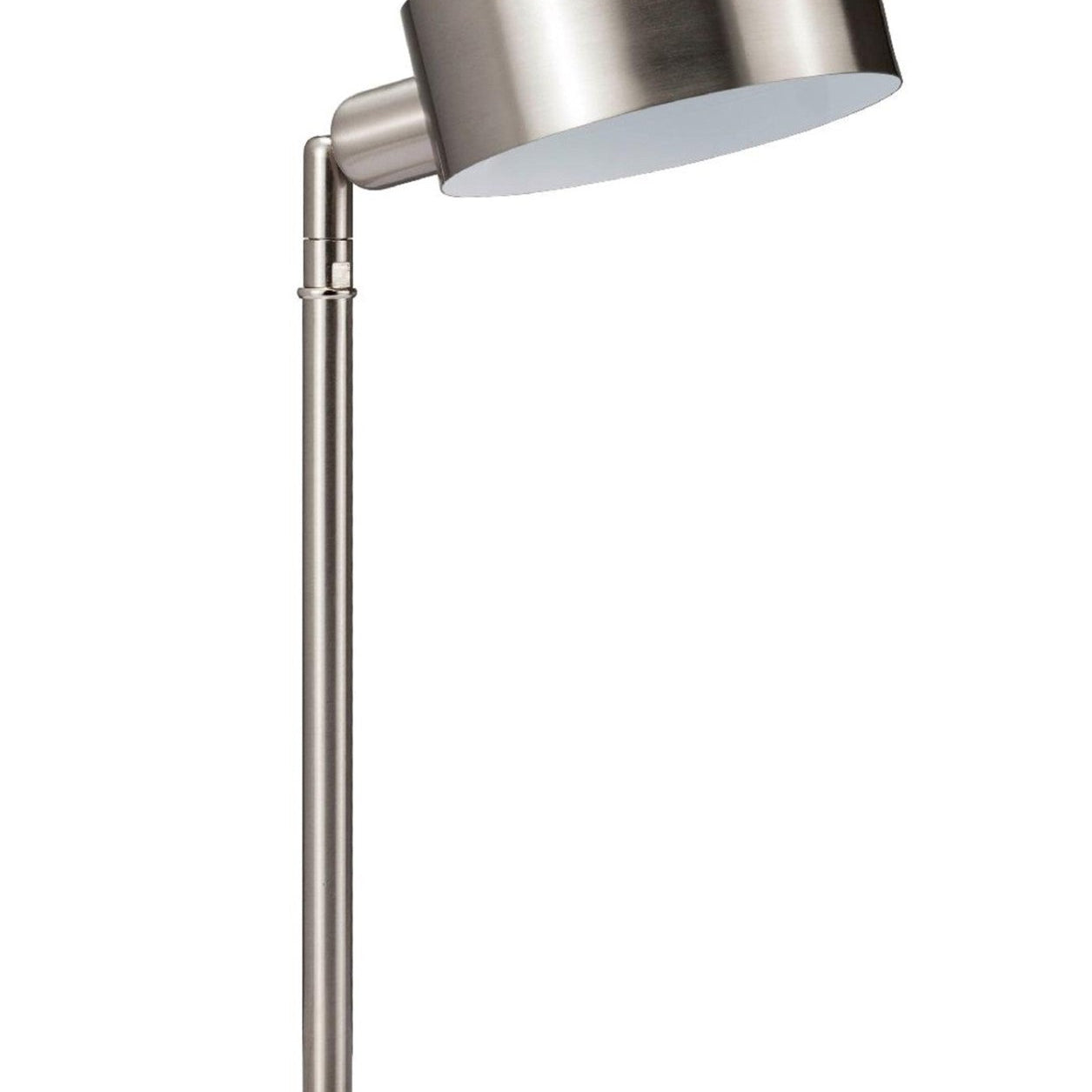 15" Silver Metal Bedside Table Lamp With Silver Shade - Tuesday Morning-Table Lamps