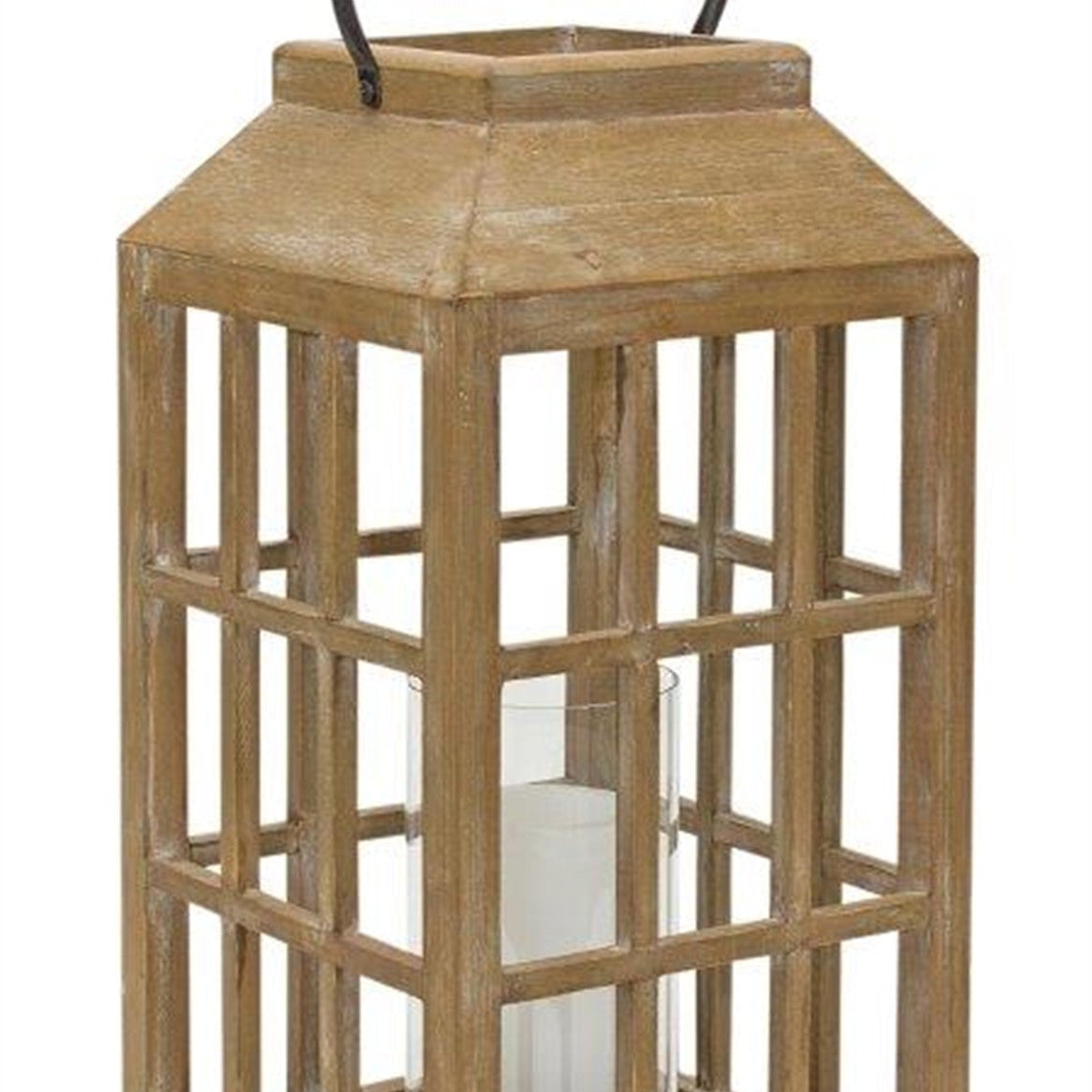 18" Black Flameless Floor Lantern Candle Holder - Tuesday Morning-Candle Holders