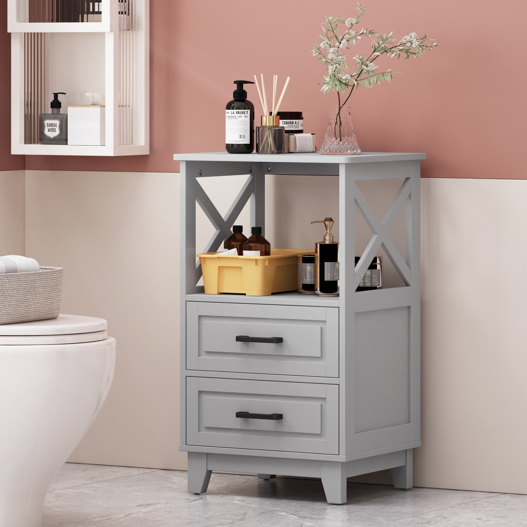 2 Drawer Bathroom Cabinet - Tuesday Morning-Furniture | Cabinets & Storage | Storage Cabinets & Lockers