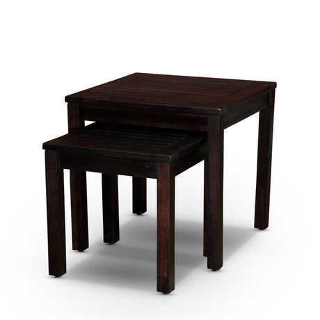 2-piece Outdoor Nesting Table Set, Espresso - Tuesday Morning-Tables