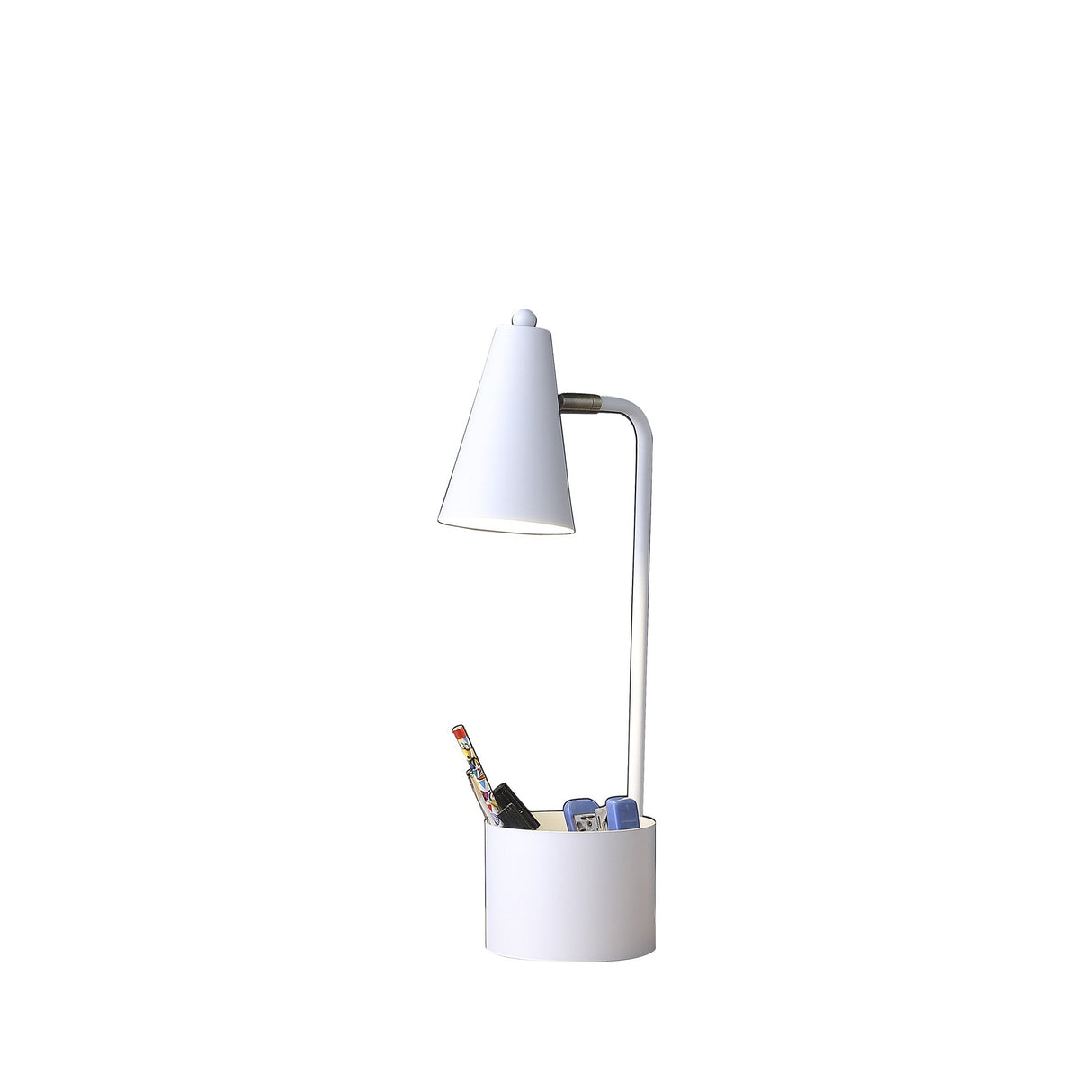 20" Compact White Student Metal Desk Lamp - Tuesday Morning-Table Lamps