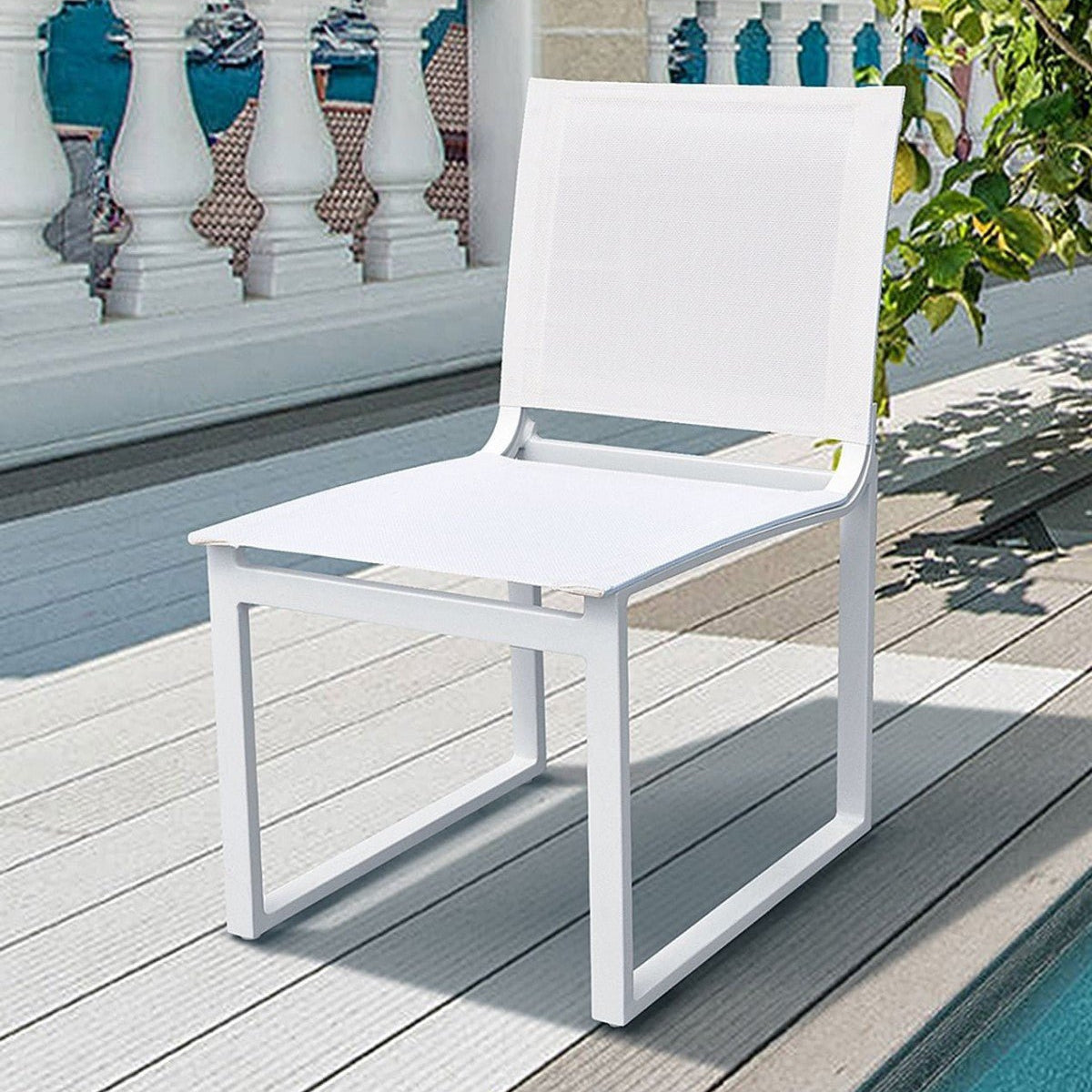 20" Set Of Two White Metal Dining Chair - Tuesday Morning-Outdoor Chairs