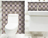 4" X 4" Azul Flora Peel and Stick Removable Tiles - Tuesday Morning-Peel and Stick Tiles